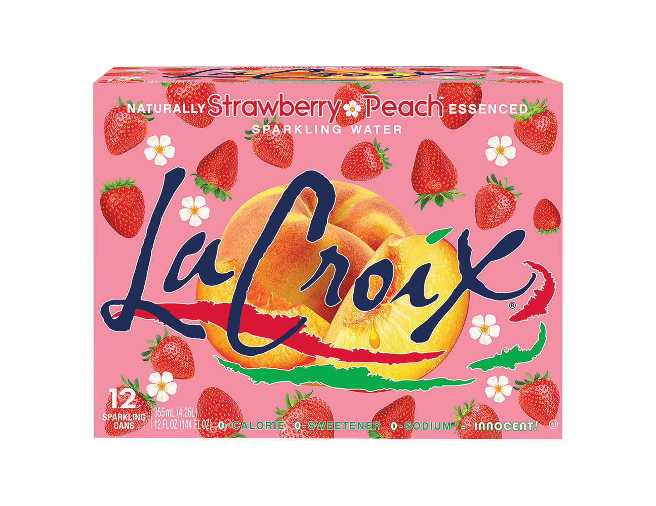 thumbnail image 2 of Free Shipping! LaCroix Peach-Pear Sparkling Water 12 Oz Cans 2/12 Pack Flavored Zero Calorie 2 of 13